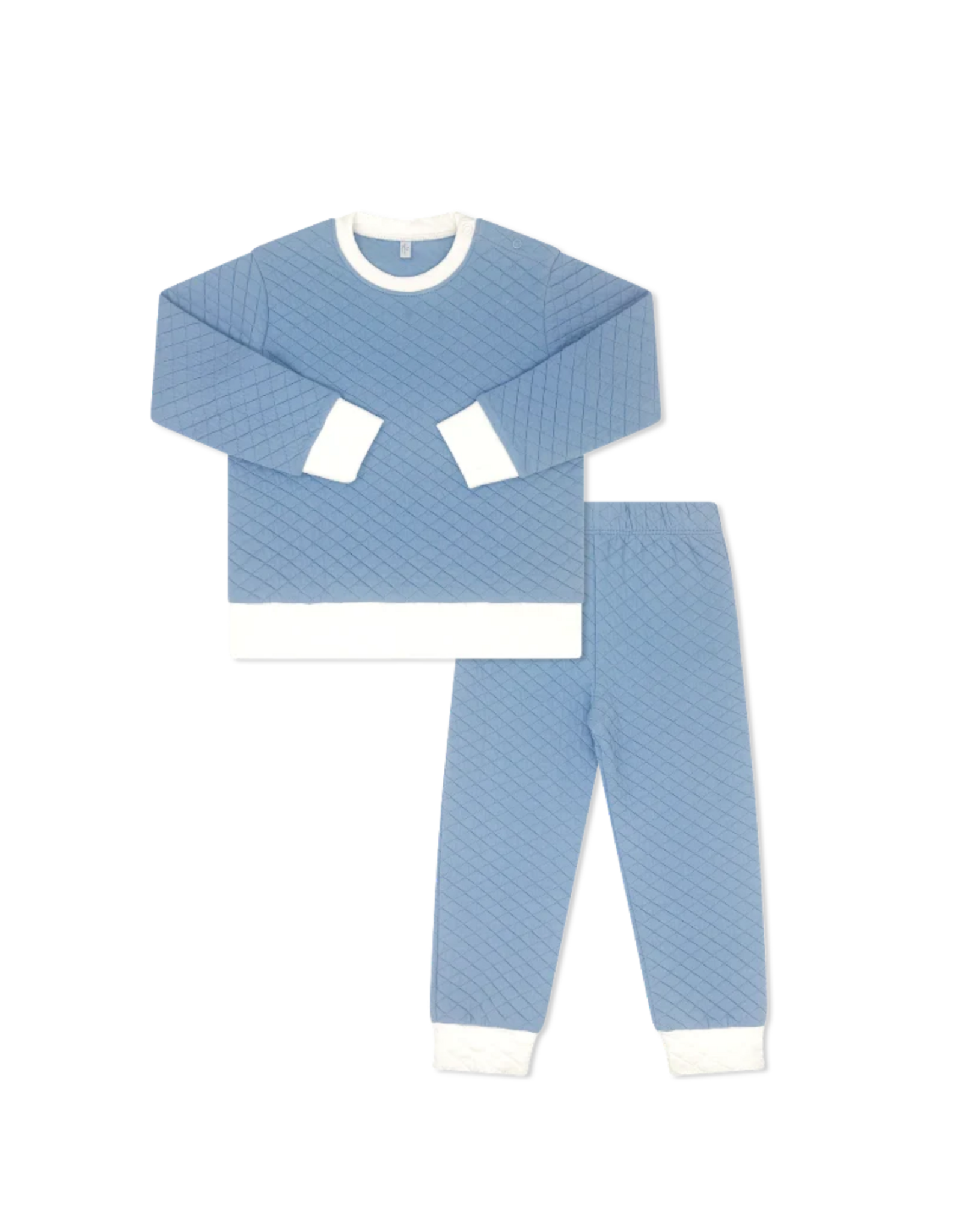 LullabySet Harris Quilted Playsuit - Baylor Blue