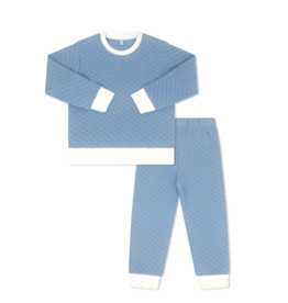 LullabySet Harris Quilted Playsuit - Baylor Blue