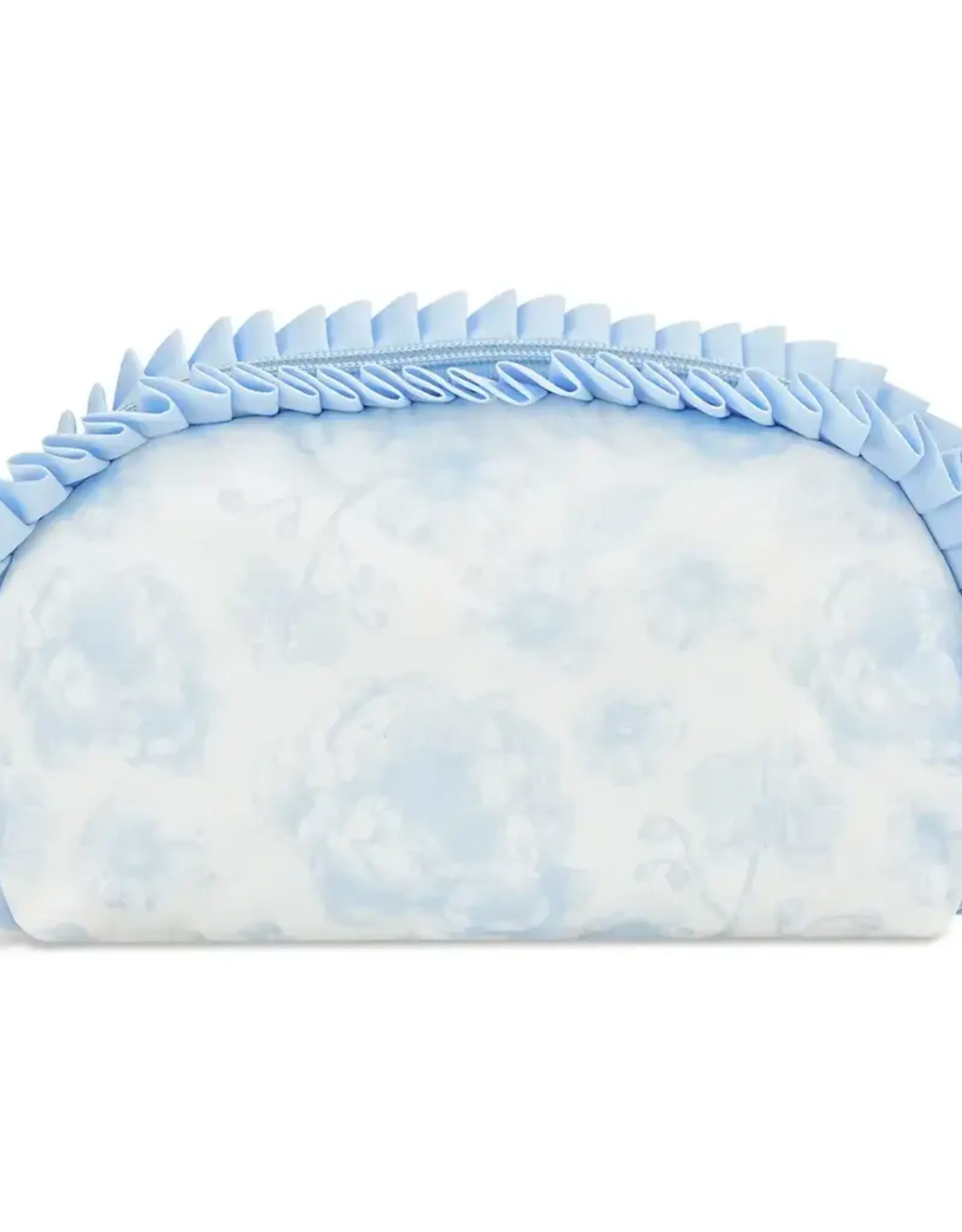 Iscream Beautiful Blue Toile Oval Cosmetic Bag