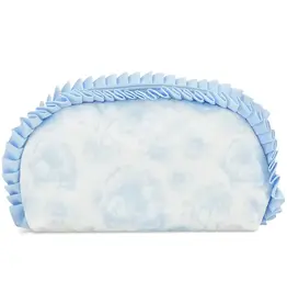 Iscream Beautiful Blue Toile Oval Cosmetic Bag