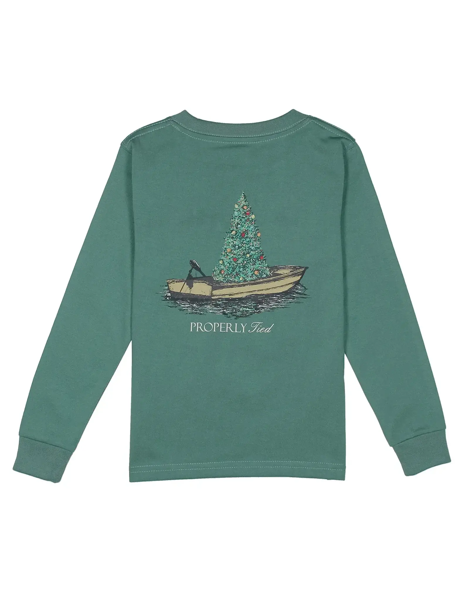 Properly Tied Jolly Boat LS Shirt Marine Green