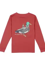 Properly Tied Duck Ornament LS Shirt Cabernet