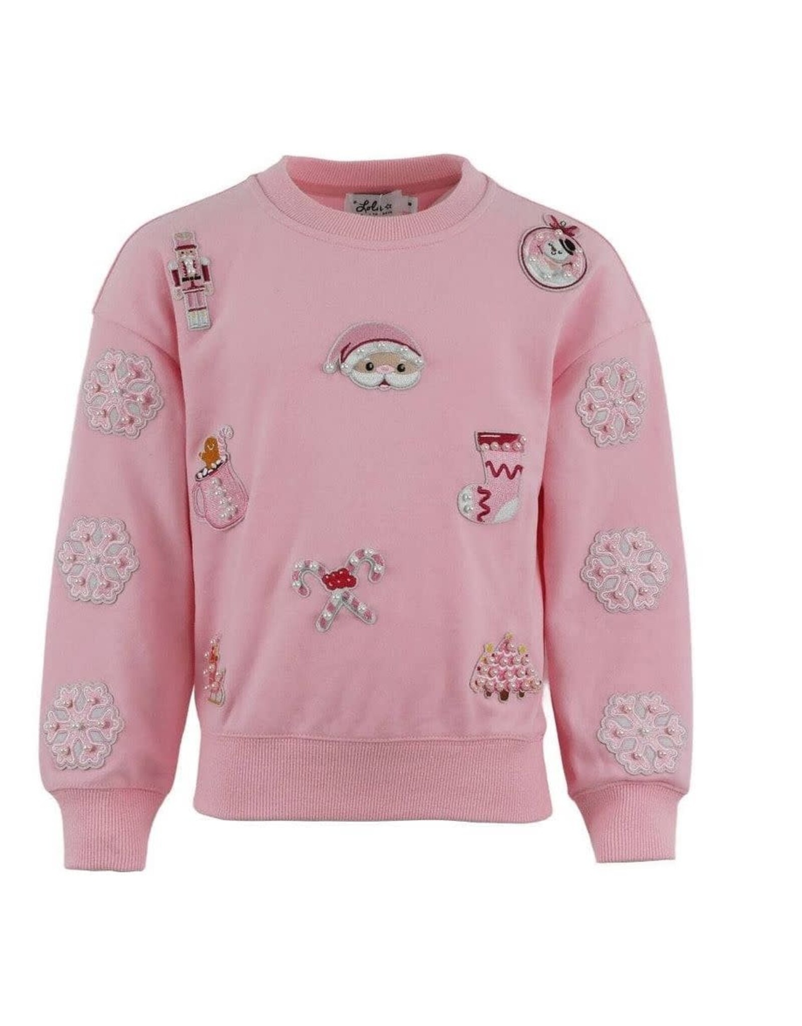 Lola and the Boys Holiday Christmas Sweatshirt