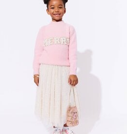 Lola and the Boys Pink Merry Pearl Sweatshirt