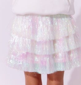 Lola and the Boys Snow Shimmer Tinsel Party Skirt