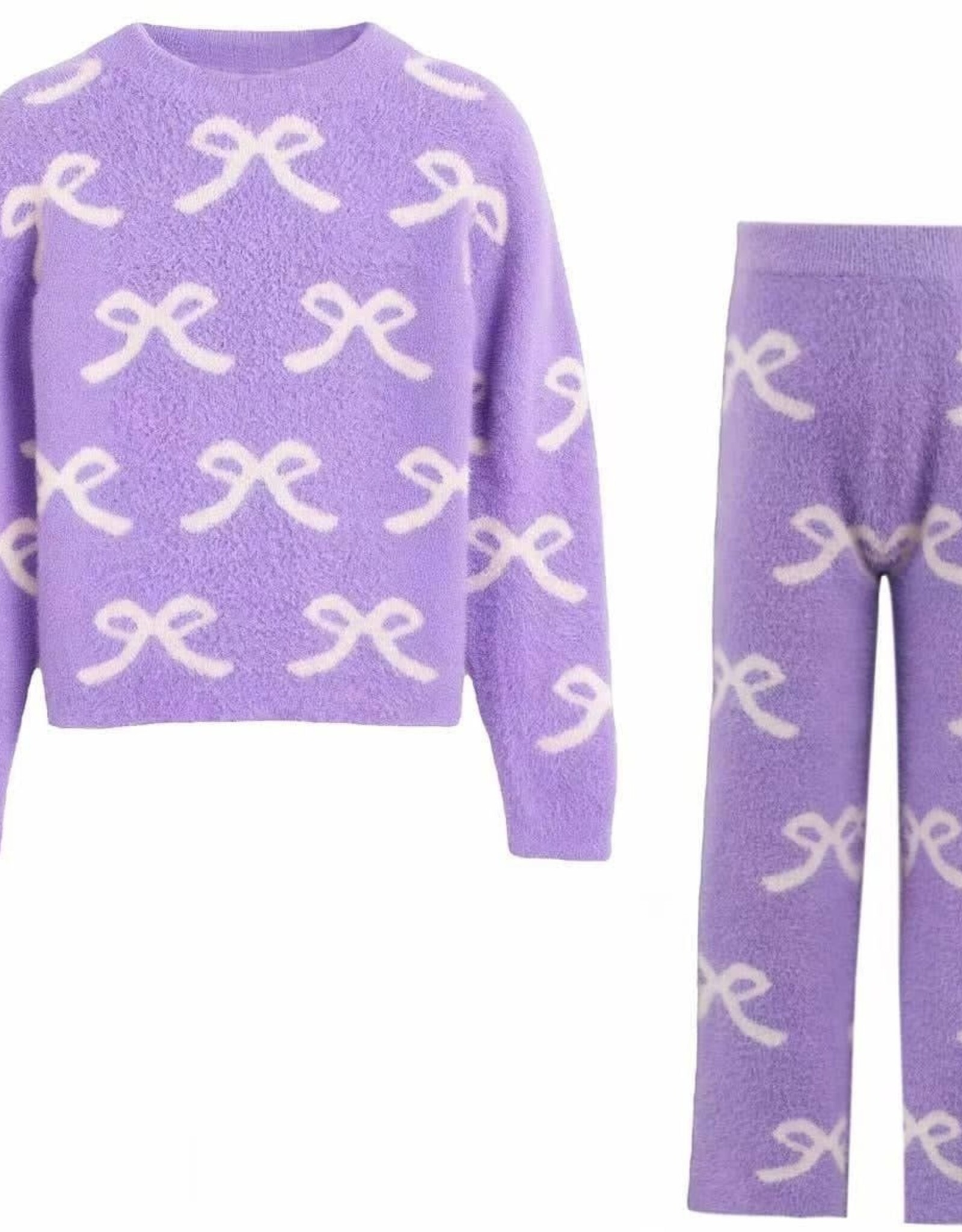 Lola and the Boys Lavender Pretty In Bows Fuzzy Set