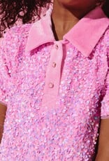 Lola and the Boys Preppy Soft Sequin Dress