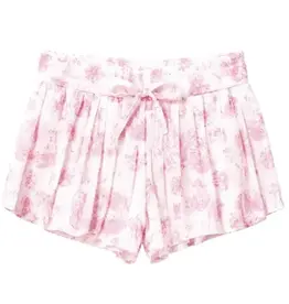 Iscream Pretty Pink Toile Butterfly Shorts