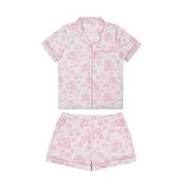 Iscream Pretty Pink Toile Shorts Lounge Set