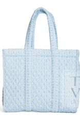 TRVL Design Quilted Mini Go Go Tote, Petite Fleur Blue