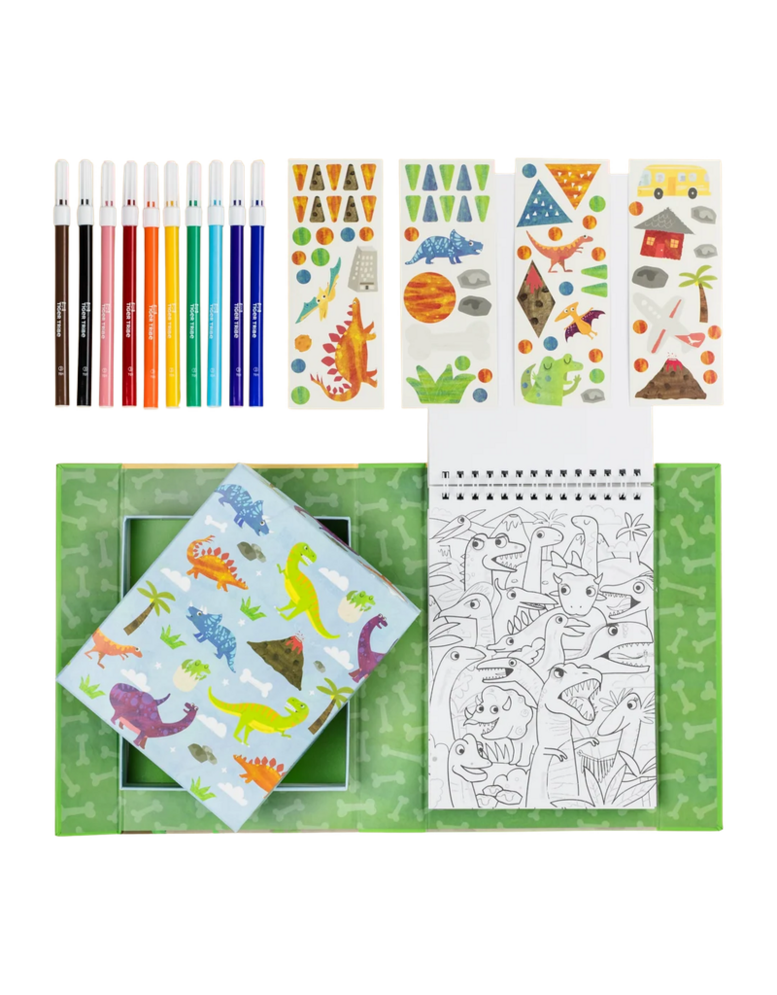 Tiger Tribe Colouring Set, Dinosaur
