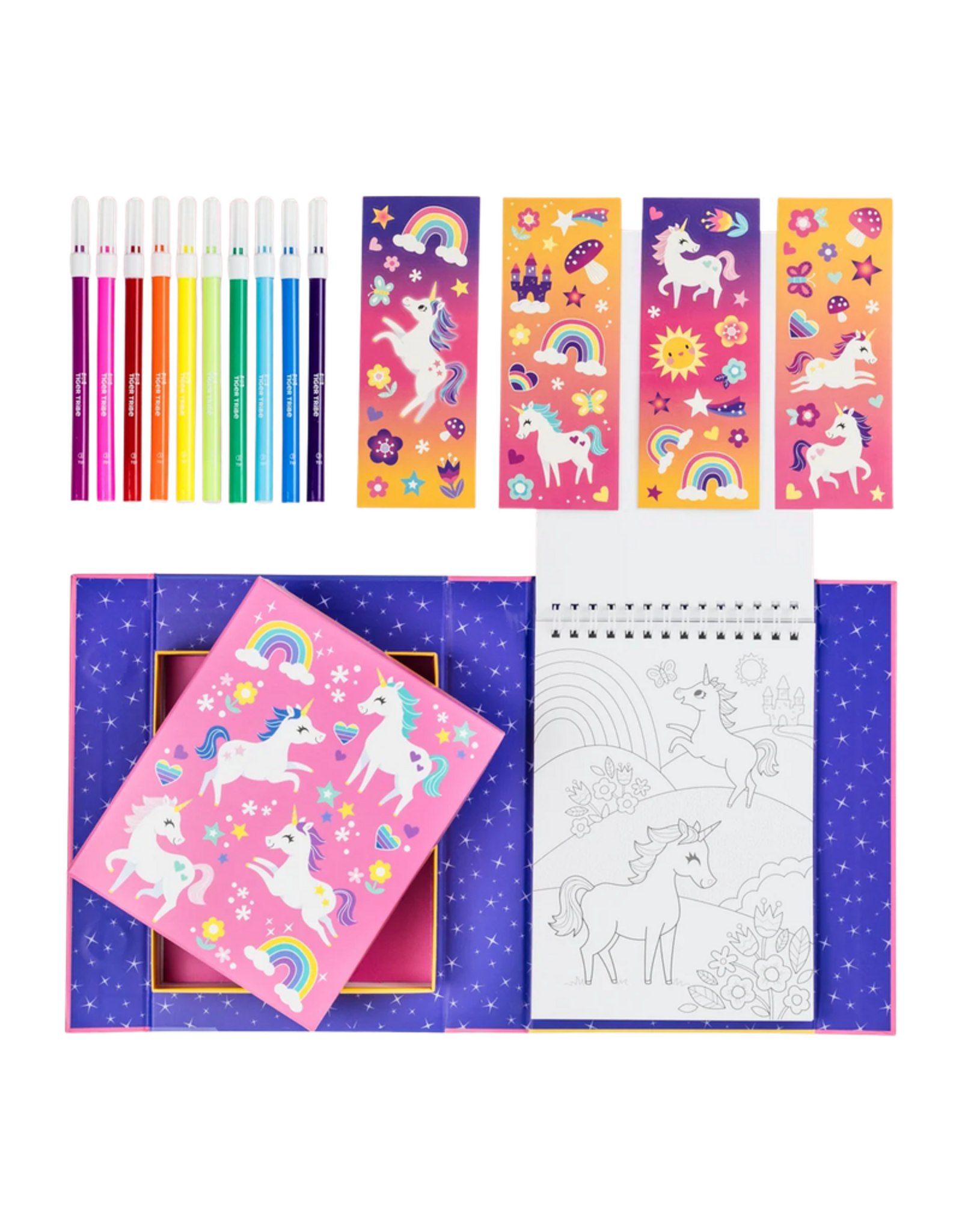 Tiger Tribe Colouring Set, Unicorn Magic