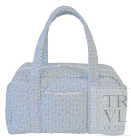 TRVL Design Quilted Grande Duffel, Petite Fleur Blue