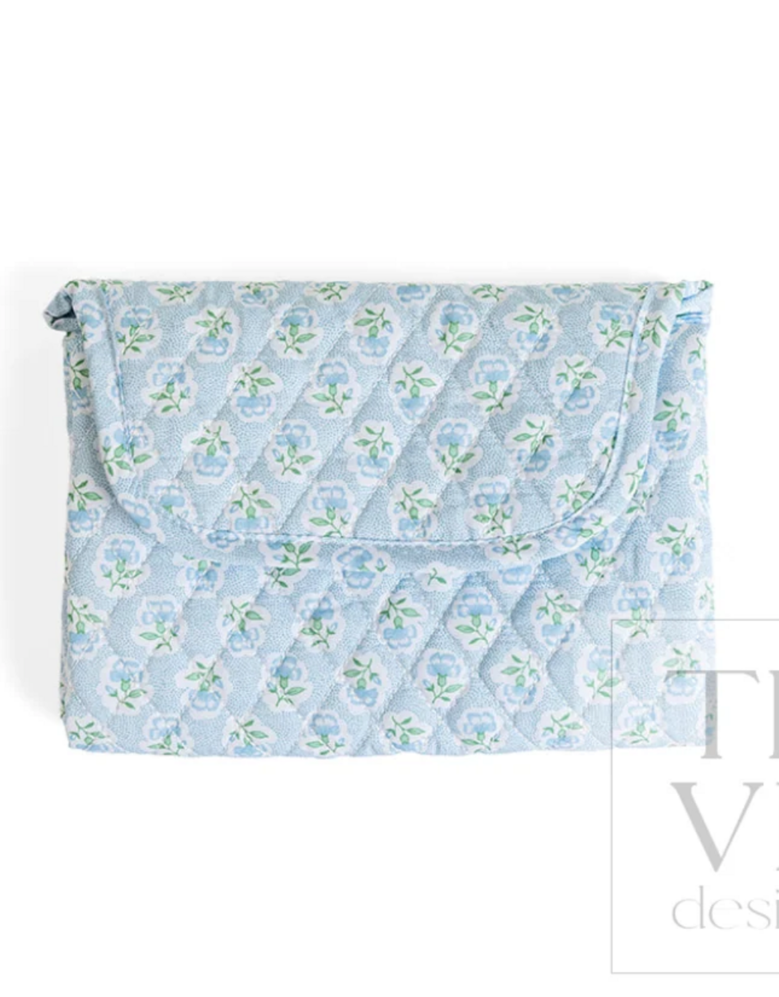 TRVL Design Quilted Changing Mat, Petite Fleur Blue