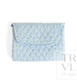 TRVL Design Quilted Changing Mat, Petite Fleur Blue