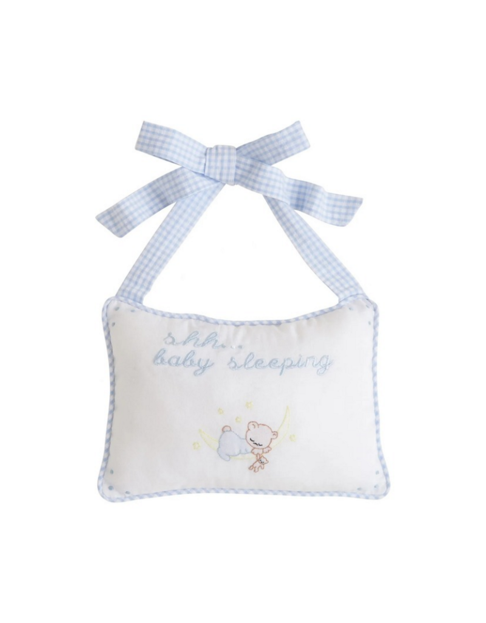 Little English Baby Sleeping Door Pillow, Blue