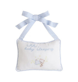 Little English Baby Sleeping Door Pillow, Blue