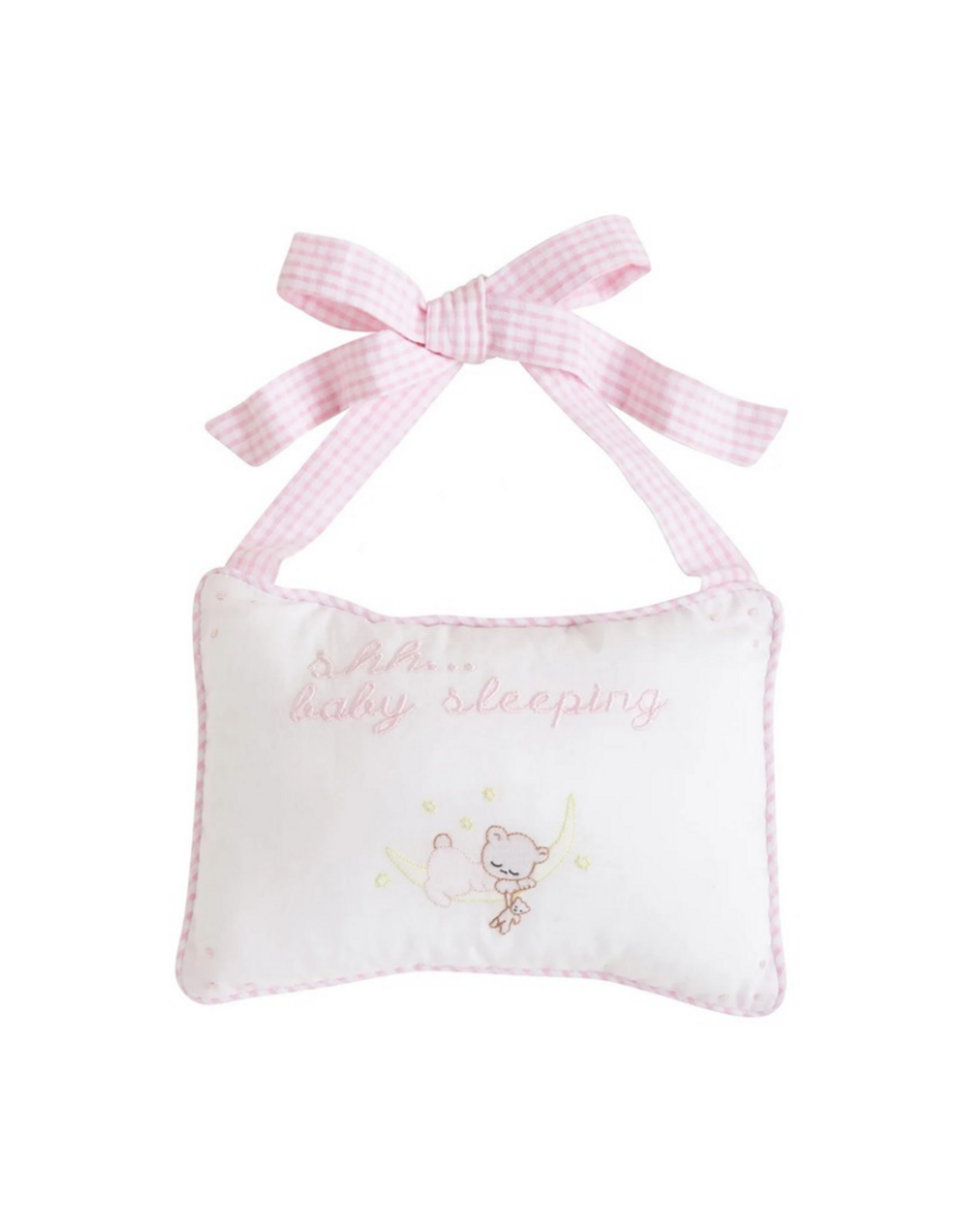 Little English Baby Sleeping Door Pillow, Pink
