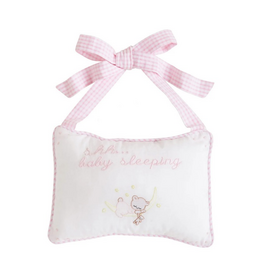Little English Baby Sleeping Door Pillow, Pink