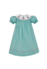 Anavini Pink Bow Xmas Tree Green Gingham Bishop