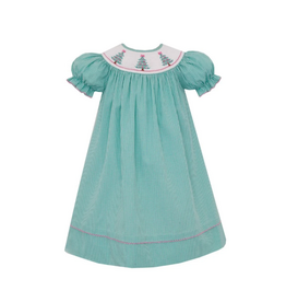 Anavini Pink Bow Xmas Tree Green Gingham Bishop