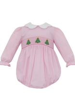 Petit Bebe Xmas Tree Pink Microcheck LS Bubble