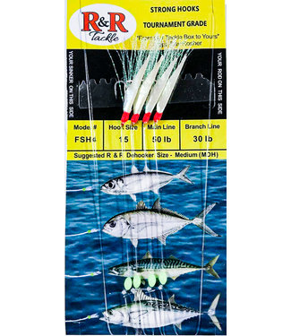 R&R Tackle PR-8 Sabiki Rig, Pilchard red