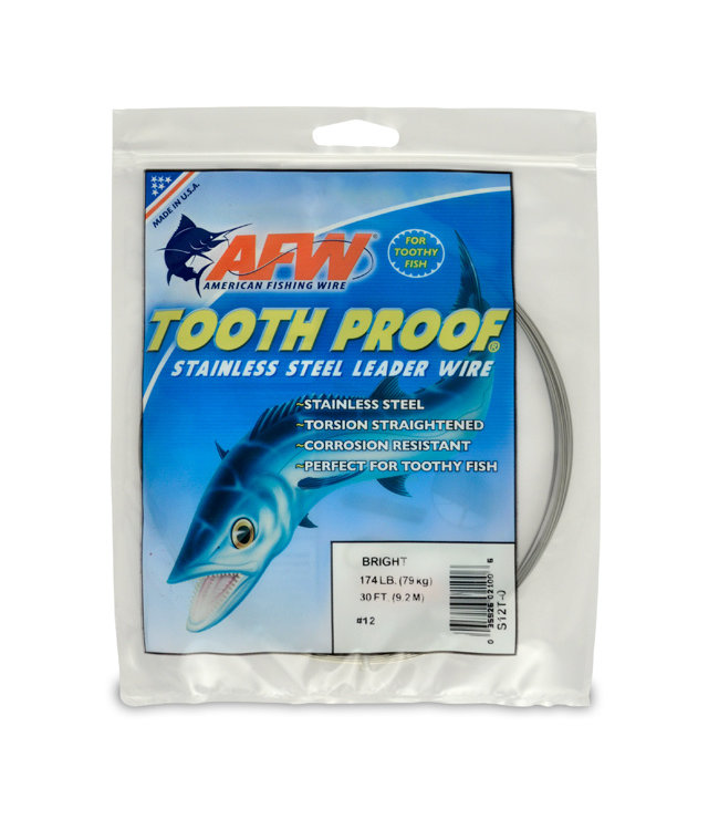 AFW AFW Tooth Proof Stainless Steel Wire Leader 30 FT