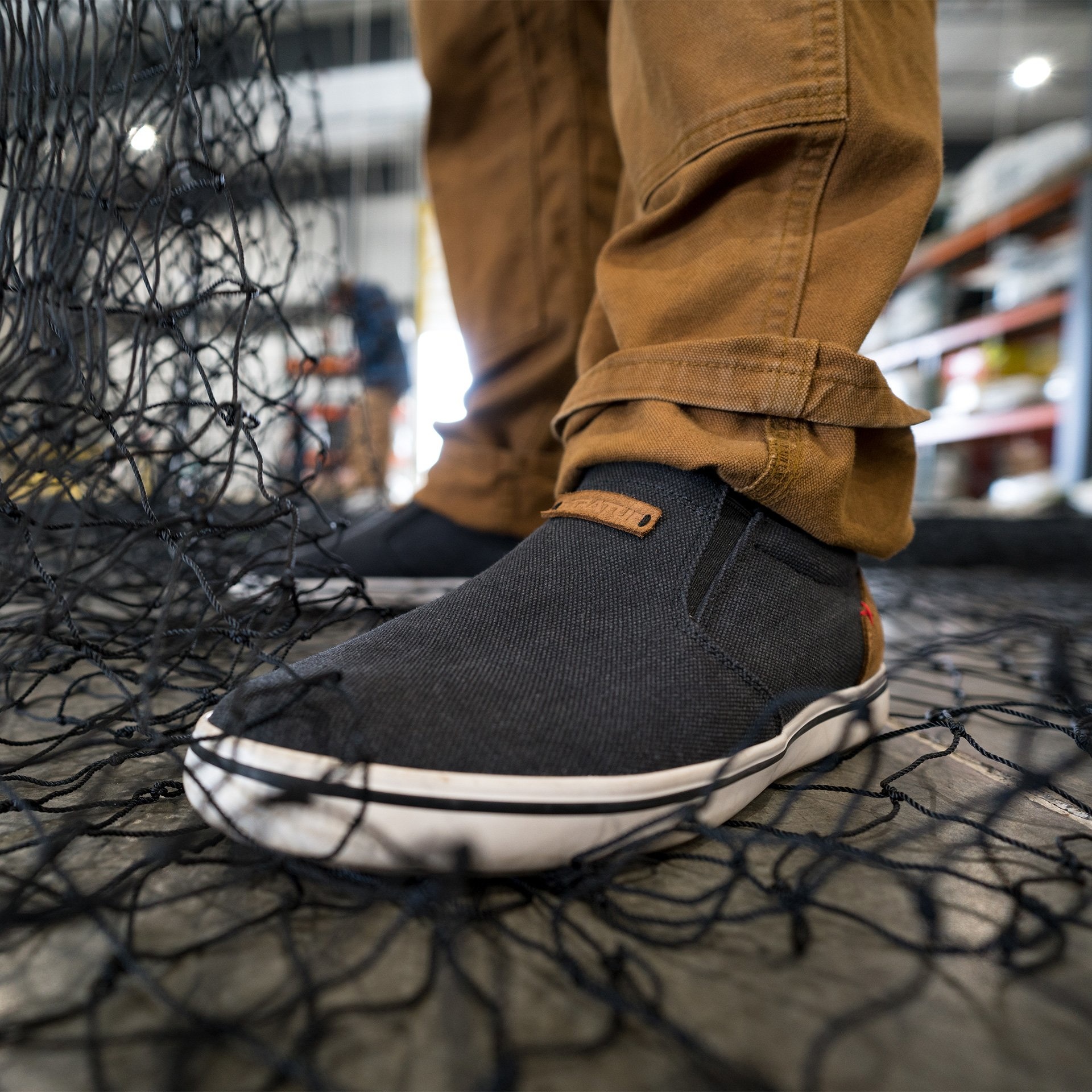 XTRATUF MEN'S CANVAS SHARKBYTE DECK SHOE Custom Rod and Reel