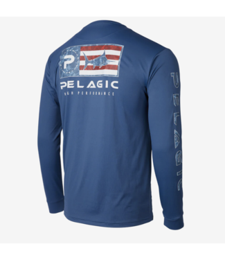 PELAGIC PELAGIC AQUATEK ICON AMERICAMO LONG SLEEVE PERFORMANCE SHIRT