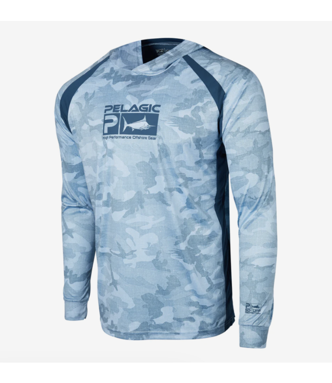 PELAGIC PELAGIC EXO-TECH HOODY FISH CAMO SLATE