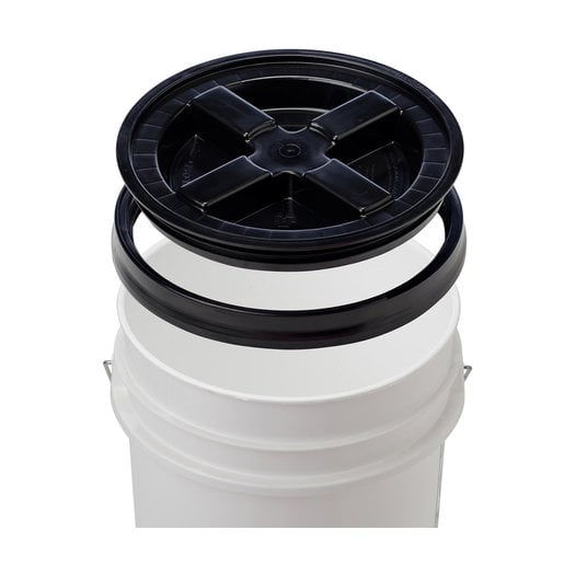 Black 5-Gallon Bucket Lid