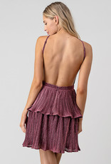 Backless Pink Ruffle Dress