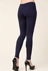 Vocal Allover Stone Leggings - Navy