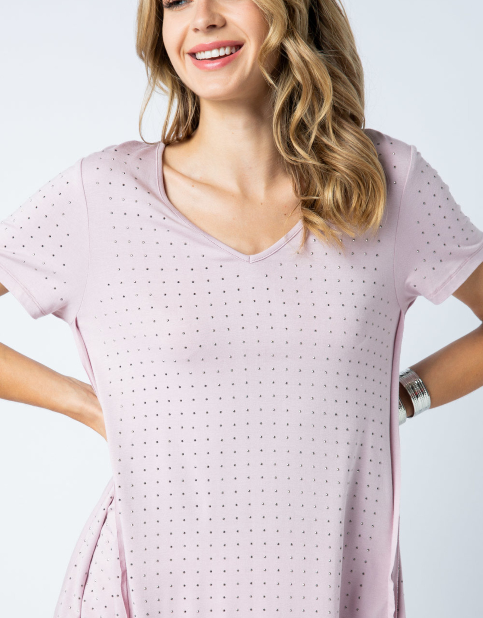 Stone Embellished Mauve T 6101