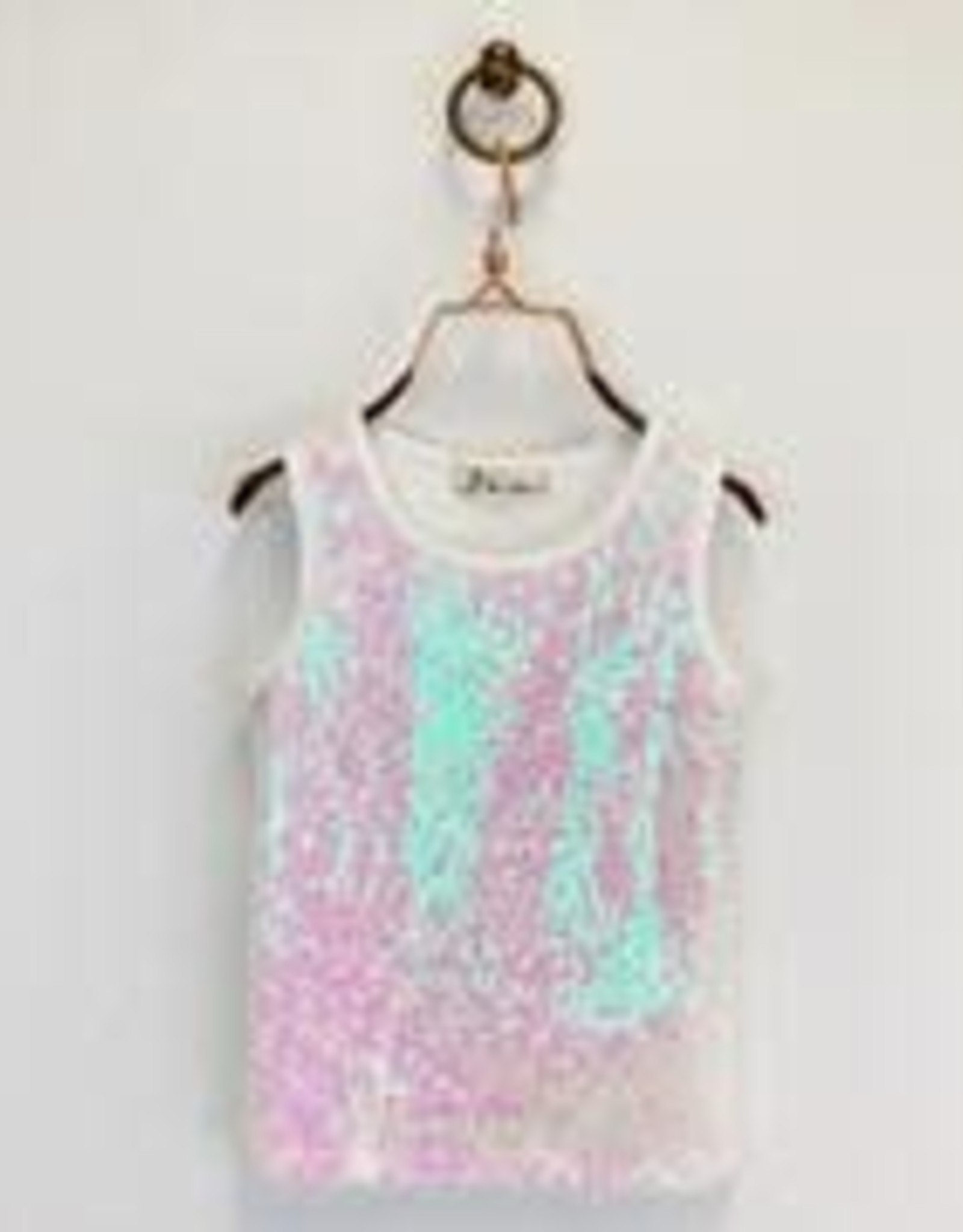 Gray Sequin Tank Top