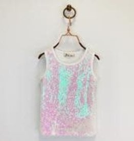 Doe a Dear Iridescent Sequin Tank Top