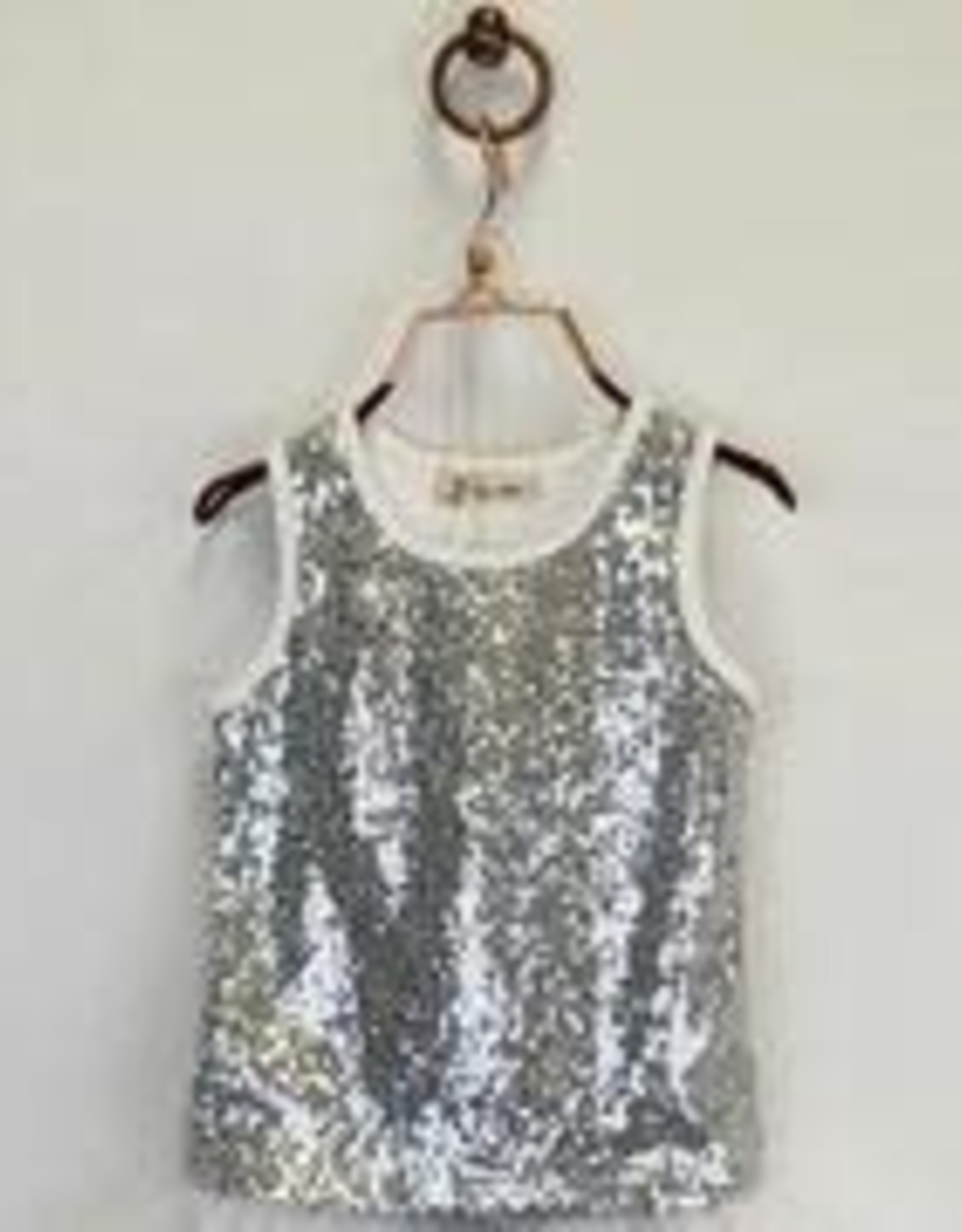 Silver Sequin Tank