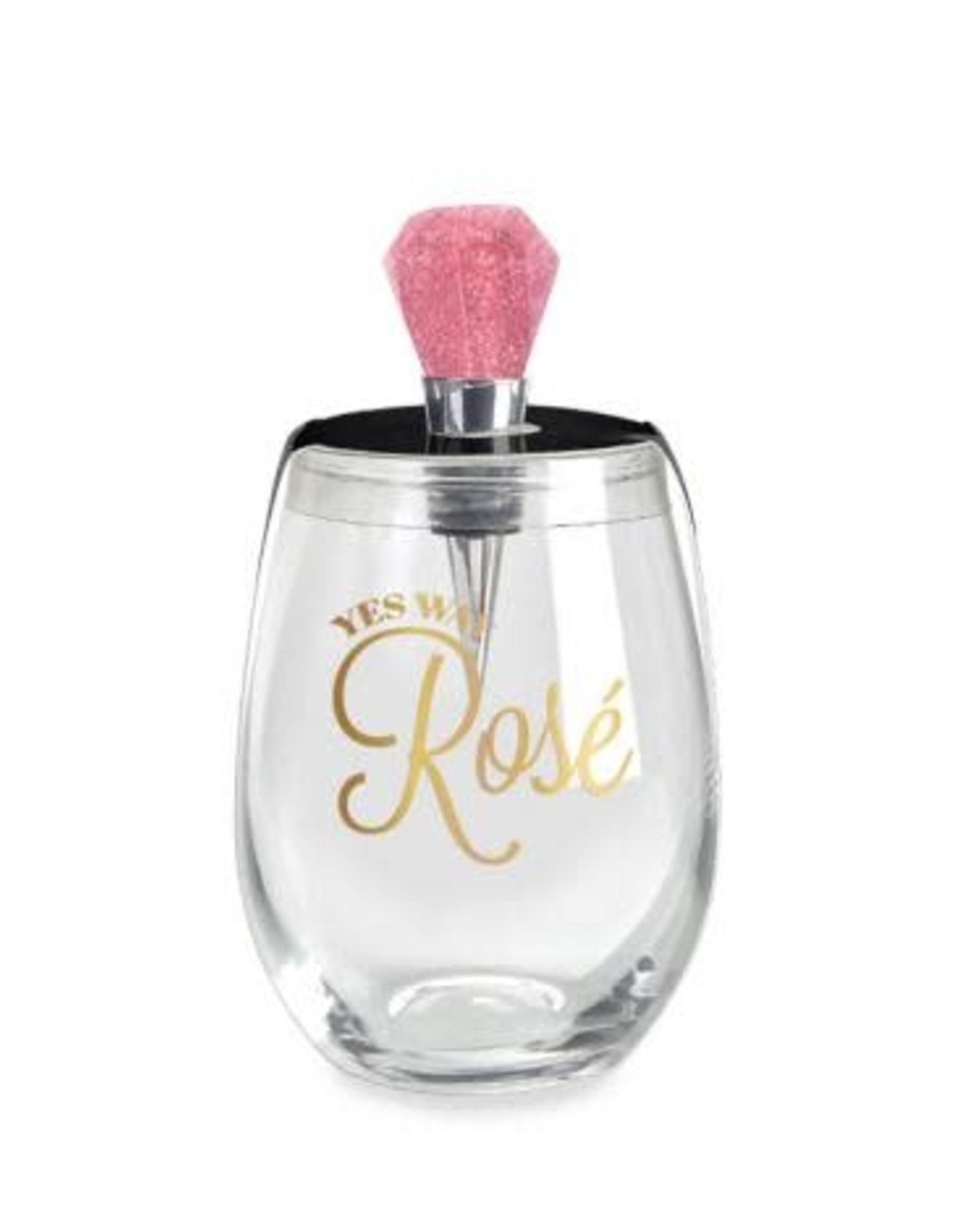 Wine Glass Stopper Set Yes Way Rose