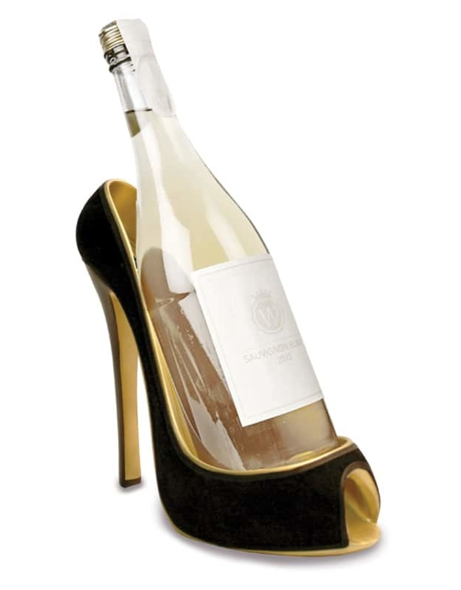 Wild Eye Stiletto Wine Holder - Bk Velvet/Gold