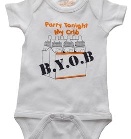 Sara Kety Onesie BYOB 6-12 Months Wht