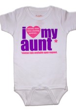 Sara Kety Onesie Love Aunt PinkPurple 6-12 Months Wht