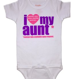 Onesie Love Aunt PinkPurple 6-12 Months Wht