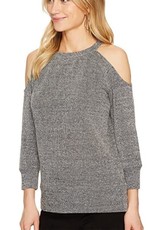 Silver Cold Shoulder Sweater