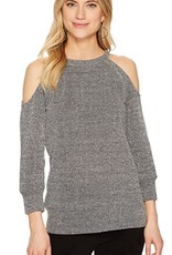 Silver Cold Shoulder Sweater