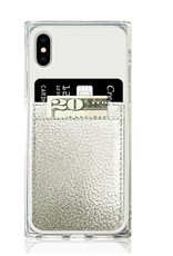 Phone Pocket Faux Leather SILVER