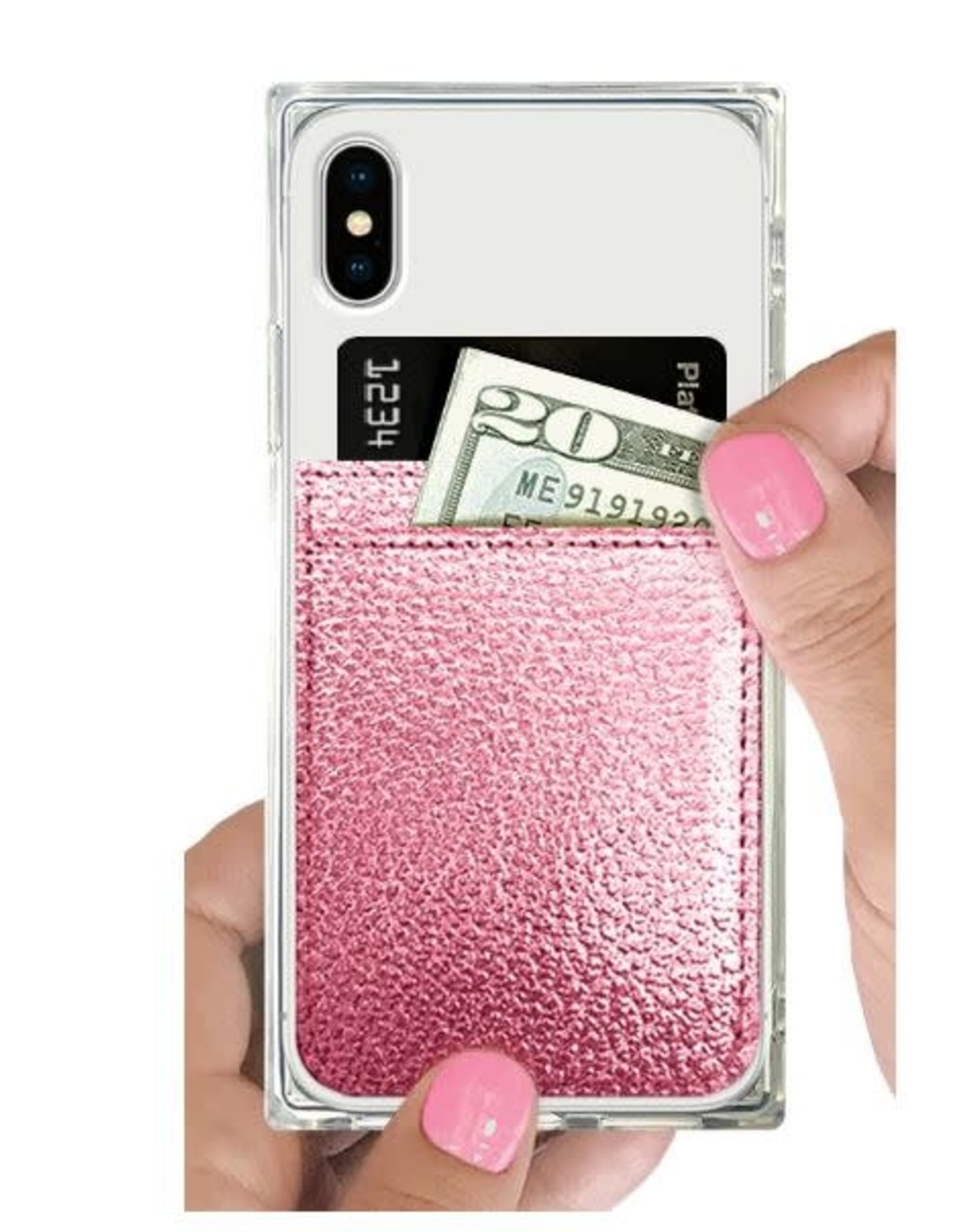 iDecoz Phone Pocket Faux Leather PINK