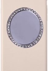 Oval Tech Mirror - Silver/Clear Crystals
