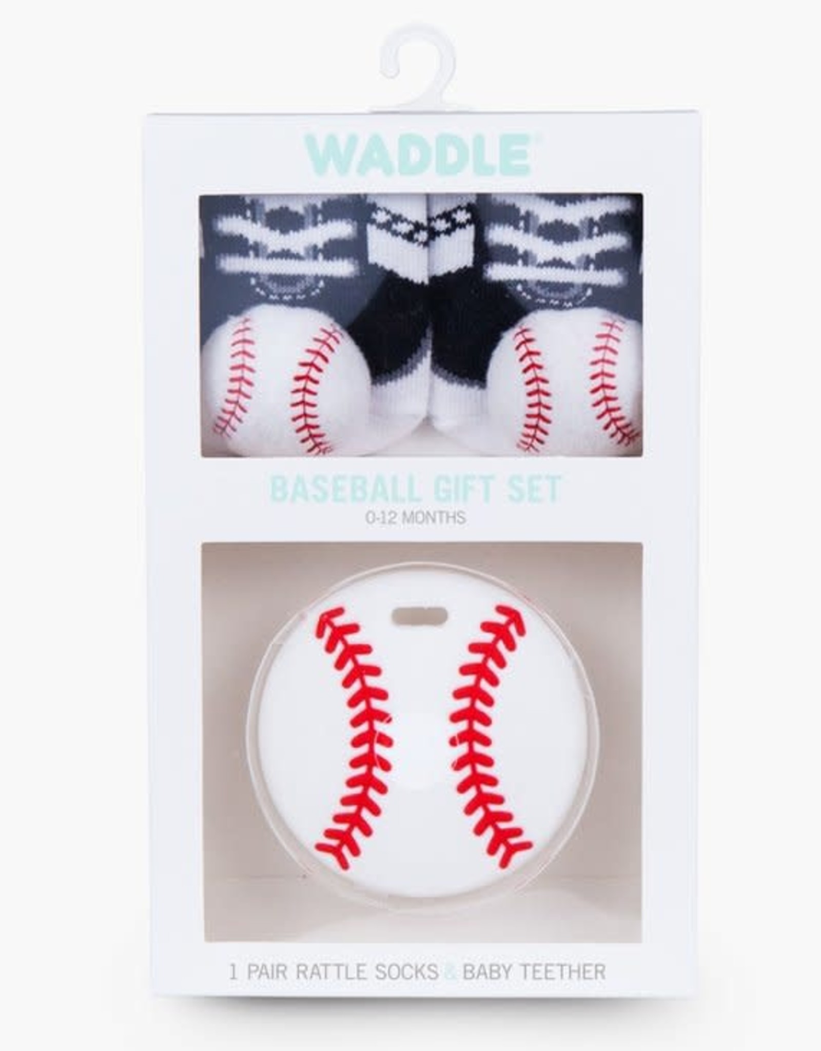 Waddle Baseball Teether Gift Set