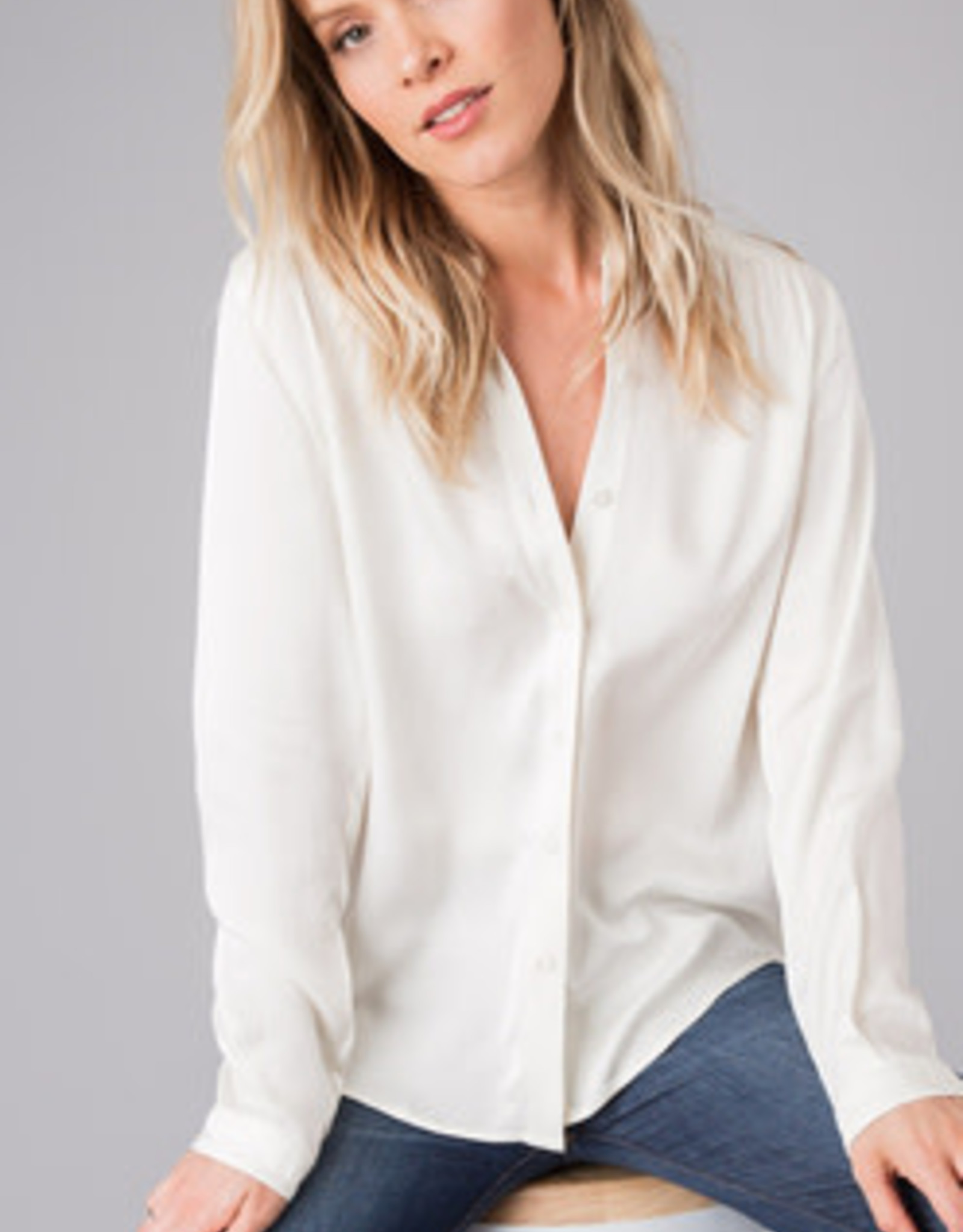 satin blouse button down